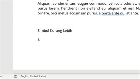3 Cara Membuat Simbol Kurang-Lebih (±) di Ms. Word