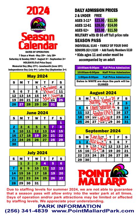 2024 upcoming events - Point Mallard Park