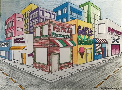 Pencils 'n Paintbrushes: Two Point Perspective City