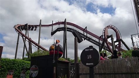 Nemesis Inferno Roller Coaster Ride At Thorpe Park Resort, 8 July 2017 ...