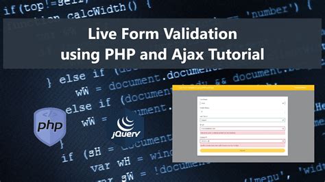 Live Form Validation using PHP and Ajax Tutorial | SourceCodester