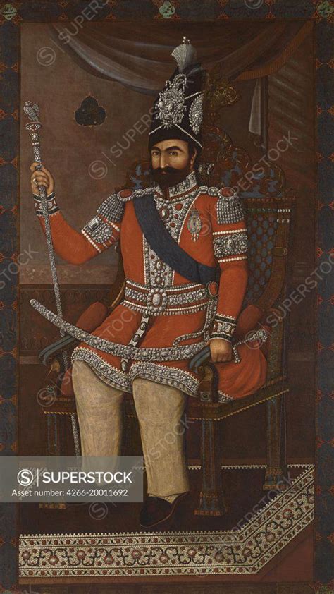 Portrait of Mohammad Shah Qajar (1810-1848) by Iranian master / Private Collection / 1844 / Iran ...