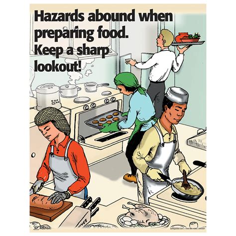 Safety Poster - Hazards Abound When Preparing Food - CS535387