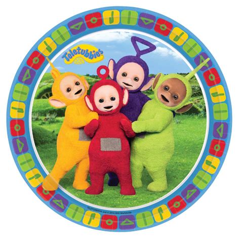 8 x Teletubbies Paper Plates 18cm Teletubbies Birthday Party Tableware ...