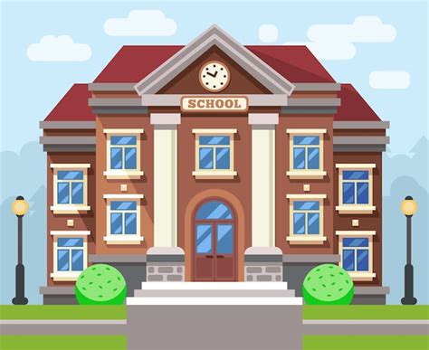 Free Vector | School or university building. Vector flat education concept. Education school ...