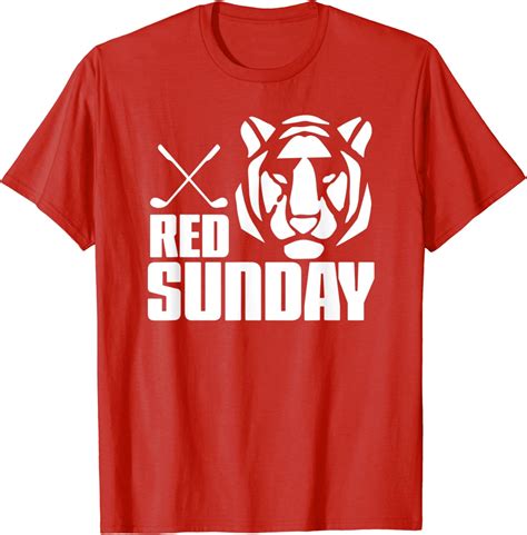 Amazon.com: Tiger Red Sunday Golf tshirt : Clothing, Shoes & Jewelry