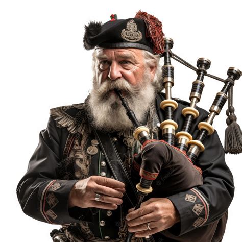 Premium AI Image | Scottish Man Playing Bagpipes in Kilt