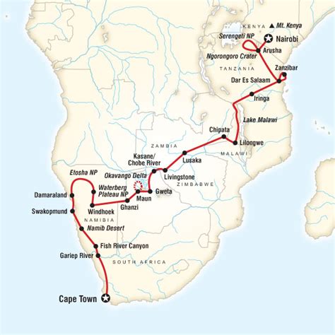 G Adventures includes more though... | Africa, Travel tours, Cape town