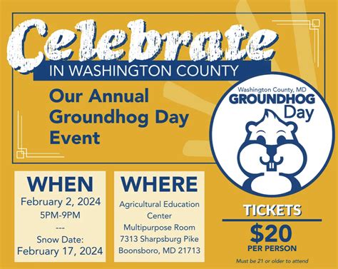 Groundhog Day 2024 Event - Call for Vendors - Washington County