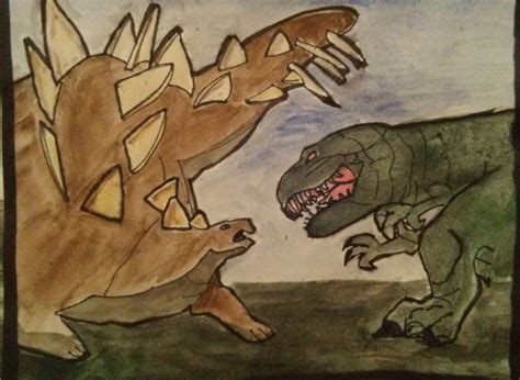 Another scene from Fantasia. Epic dinosaur battle between T-Rex and stegosaurus. This one's for ...