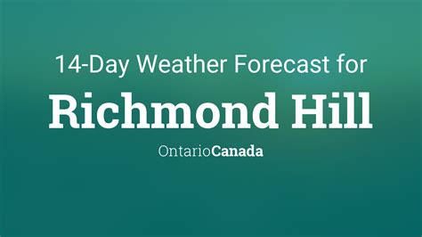 Richmond Hill, Ontario, Canada 14 day weather forecast