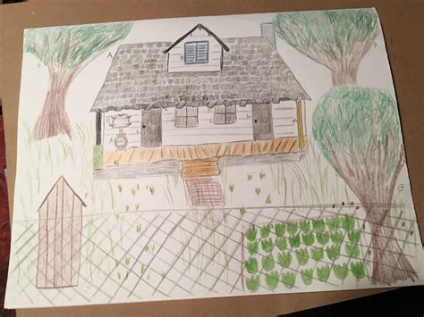 Drawing of the back of Boo Radley's house using descriptions from the ...