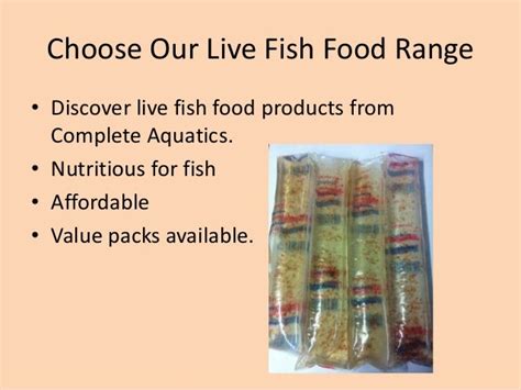 Live fish food