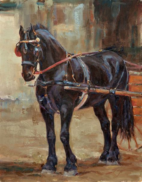 "Black on Black" | Horse painting, Animal paintings, Horse art