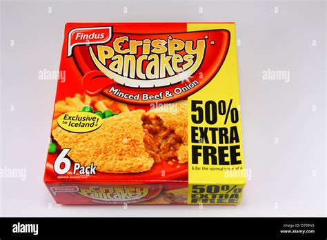 Box of Findus crispy pancakes minced beef and onion variety Stock Photo - Alamy