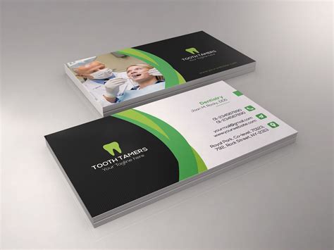 This is a Dental Business Card template. This template download contains a 300 dpi print-ready ...