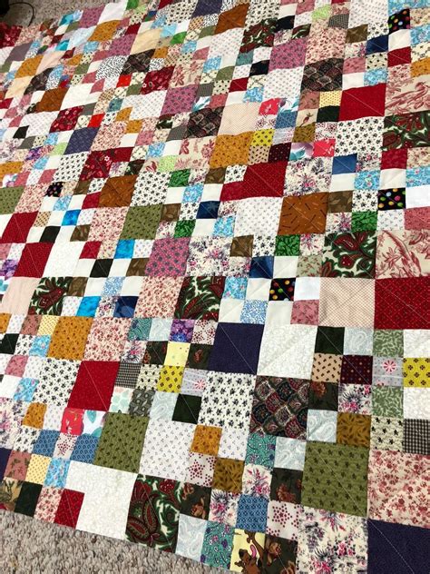 Colorful Patchwork Quilt for DIY Crafts