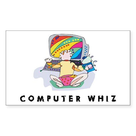 kids18 Sticker (Rectangle) Computer Whiz Rectangle Sticker | CafePress