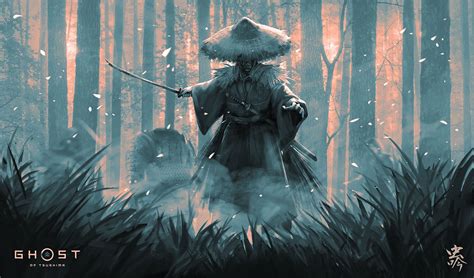 ArtStation - Ghost of Tsushima fanart, Bug Sing | Samurai art, Samurai wallpaper, Japanese art ...