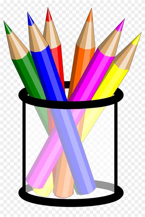 Pencils In A Cup Clipart - Colored Pencils Clipart Png #157006 | Pencil clipart, Sticker art ...