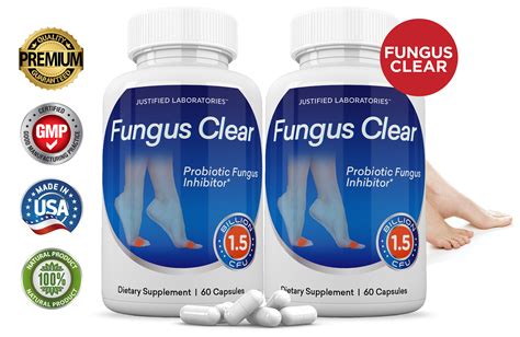 (2 Pack) Fungus Clear Probiotic 1.5 Billion CFU Supplement Pills Toenail Fungus Treatment 120 ...