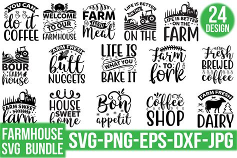 Farmhouse SVG Bundle Bundle · Creative Fabrica