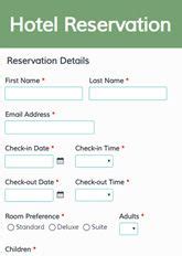 free hotel booking template Hotel registration form sample card ...