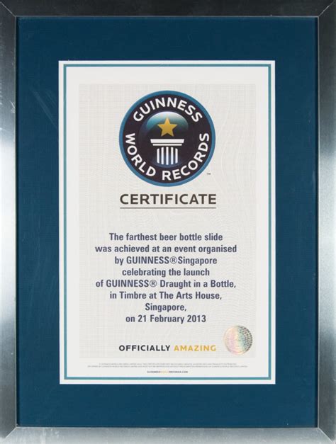 Guinness World Records Certificate 2013 - APB Stories