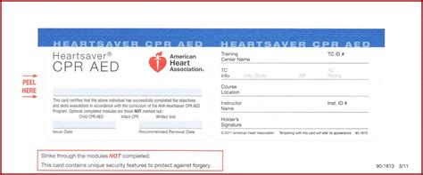 Cpr Card Template - Sarseh.com