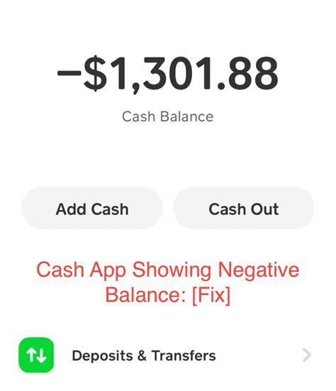 Cash App Showing Negative Balance: [Fix] - Techfixhub