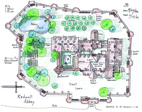 Redwall Abbey by JadeMatrix.deviantart.com | Map, Fantasy map ...