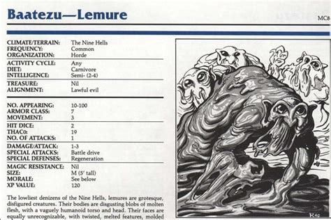 D&D Monster Spotlight - The Lemure - Bell of Lost Souls