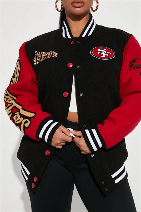 49ers Letterman Jacket - Black/Red | Fashion Nova, Jackets & Coats ...