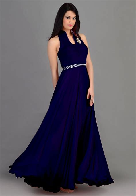 blue goun | Gown dress design, Party wear gowns, Party wear gowns online