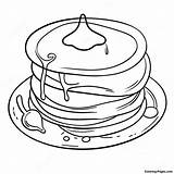 Pancakes With Syrup Coloring Page  Pagescom sketch template