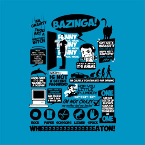 Bazinga Quotes - The Big Bang Theory - T-Shirt | TeePublic