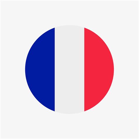 Round french flag vector icon isolated on white background. The flag of ...