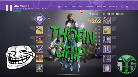 Thorn + Necrotic Grip (Thorn Grip) Destiny 2 build. - YouTube