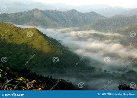 Panoramic View of Sunrise in Panorama Hill Stock Photo - Image of ...