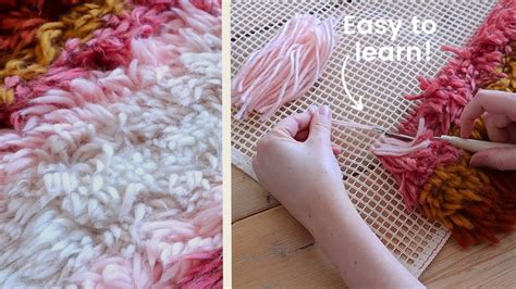 Making a small LATCH HOOK rug - YouTube