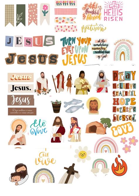 Christian Drawings, Christian Prints, Christian Stickers, Journal Stickers, Journal Cards ...