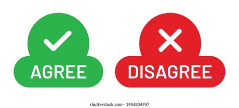 Agree Disagree Button Vector Illustration Stock Vector (Royalty Free) 1954834957