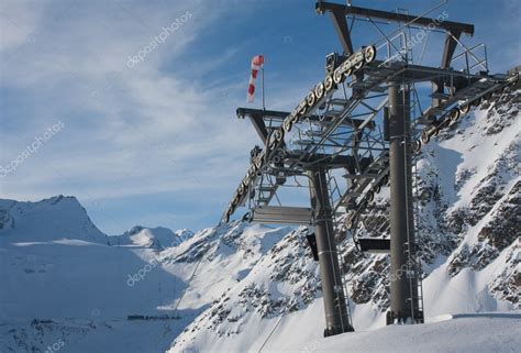 Props ski lifts. The resort of Solden. Austria — Stock Photo © nikolpetr #6581132