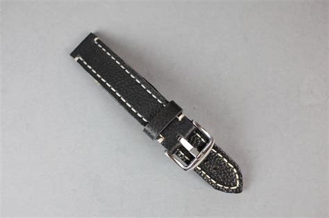 Classic Vintage Leather Watch Strap Black - Etsy