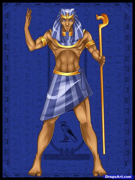 pharaohs | How to Draw a Pharaoh, Step by Step, Figures, People, FREE ...