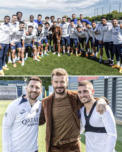 ESPN FC on Twitter: "David Beckham paid a visit to PSG training 🤩 (via ...