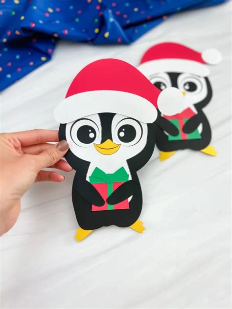 Christmas Penguin Craft For Kids [Free Tempate]