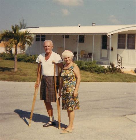 Ivor Legoff — Man on Crutches One Leg Amputee w/ Woman on Street...