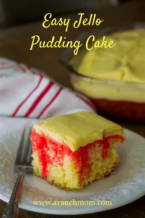 Easy Jello Pudding Cake Recipe for your Easter party! - A Ranch Mom