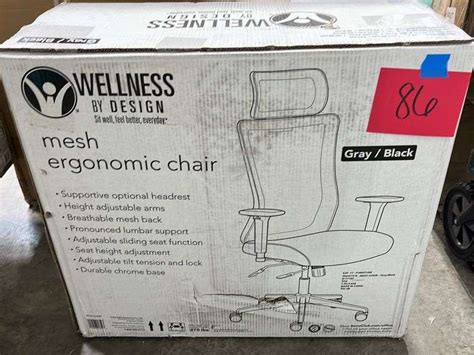 WELLNESS BY DESIGN OFFICE CHAIR IN BOX - Earl's Auction Company